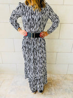 Zebra Print Tiered Dress