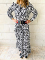 Zebra Print Tiered Dress
