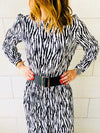 Zebra Print Tiered Dress
