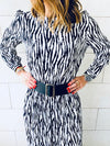 Zebra Print Tiered Dress