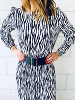 Zebra Print Tiered Dress