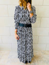 Zebra Print Tiered Dress
