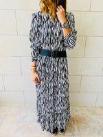 Zebra Print Tiered Dress