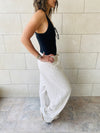 Beige Linen Beach Pants