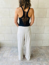 Beige Linen Beach Pants
