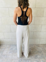 Beige Linen Beach Pants