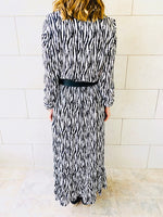 Zebra Print Tiered Dress