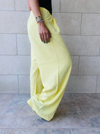 Yellow Linen Beach Pants
