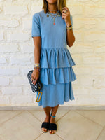 Denim Tiered Dress