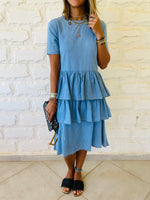 Denim Tiered Dress