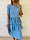 Denim Tiered Dress