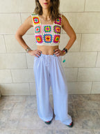 White Linen Beach Pants