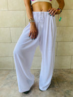 White Linen Beach Pants