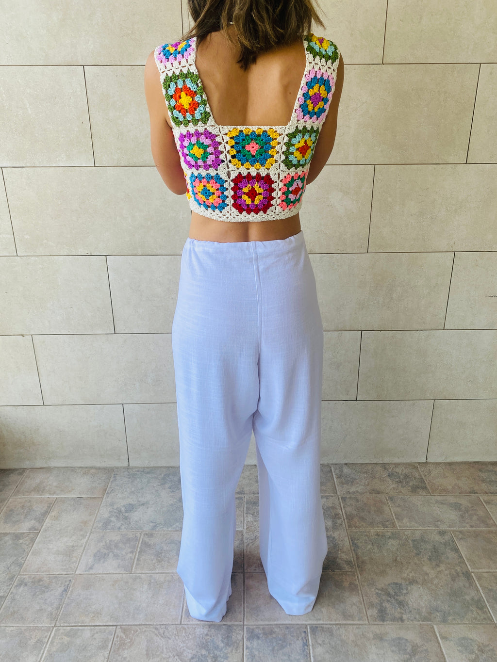 White Linen Beach Pants