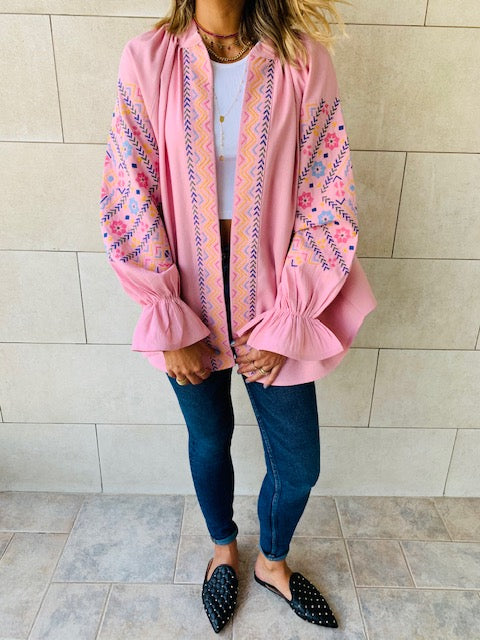 Rosie Sisley Embroidered Linen Jacket