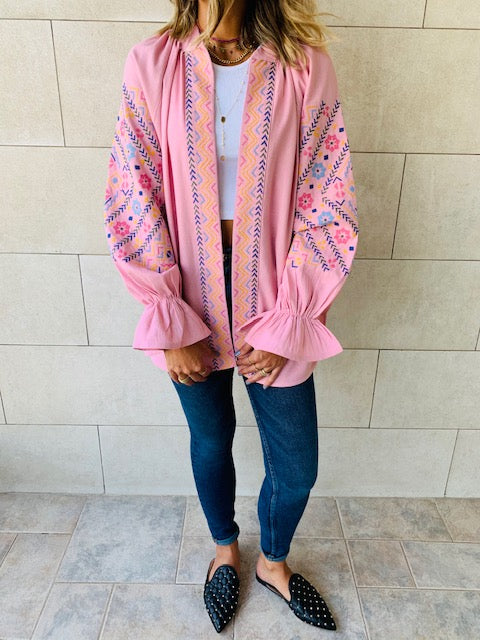 Rosie Sisley Embroidered Linen Jacket