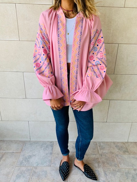 Rosie Sisley Embroidered Linen Jacket