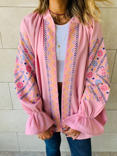 Rosie Sisley Embroidered Linen Jacket