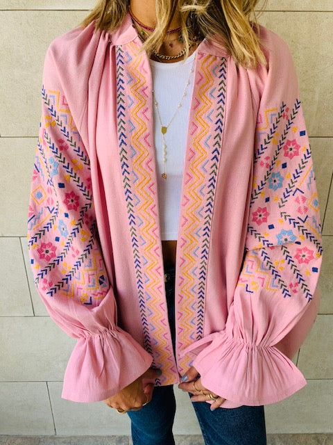Rosie Sisley Embroidered Linen Jacket