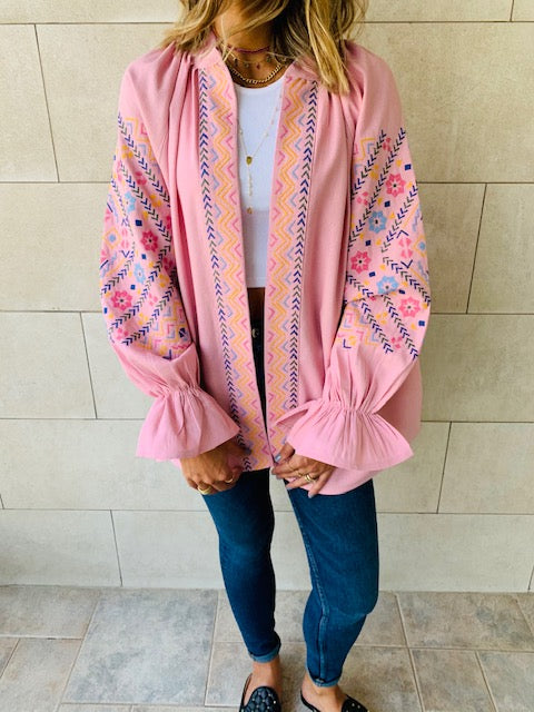 Rosie Sisley Embroidered Linen Jacket