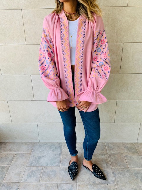Rosie Sisley Embroidered Linen Jacket