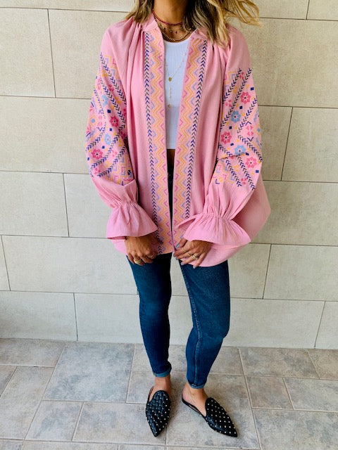 Rosie Sisley Embroidered Linen Jacket