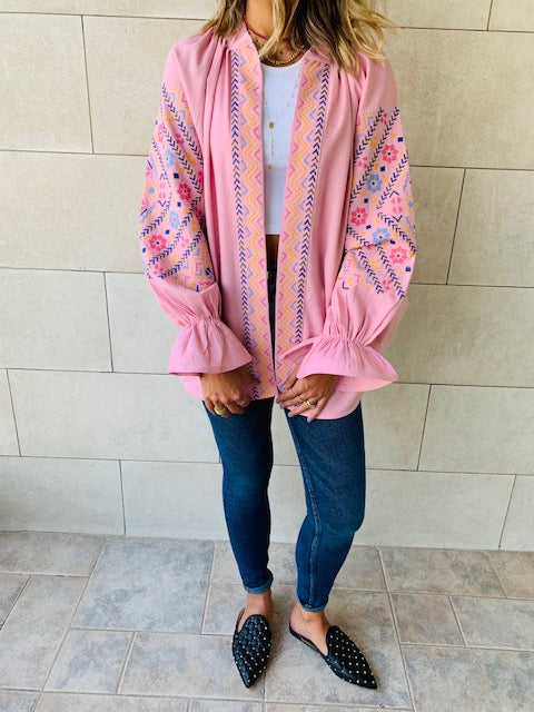 Rosie Sisley Embroidered Linen Jacket