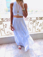 White Tiered Seville Skirt