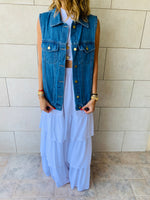Blue Oversize Denim Vest