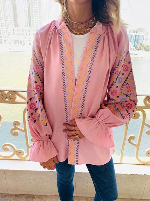 Rosie Sisley Embroidered Linen Jacket