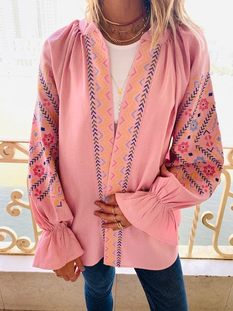 Rosie Sisley Embroidered Linen Jacket