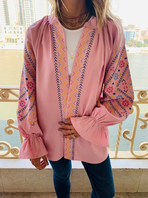 Rosie Sisley Embroidered Linen Jacket