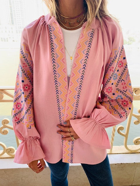 Rosie Sisley Embroidered Linen Jacket
