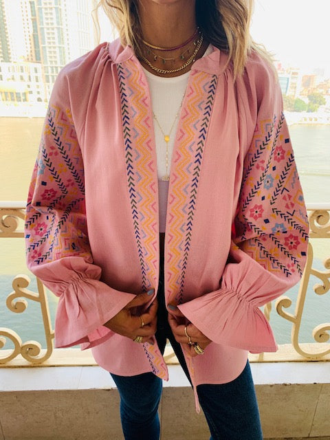 Rosie Sisley Embroidered Linen Jacket