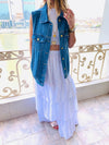 Blue Oversize Denim Vest