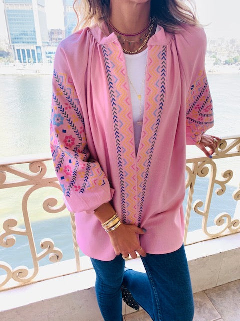 Rosie Sisley Embroidered Linen Jacket