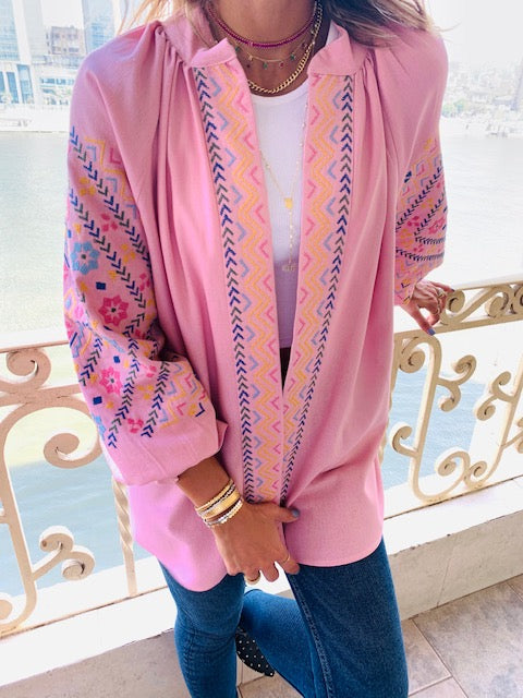 Rosie Sisley Embroidered Linen Jacket