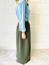 Olive Fold-Over Skirt