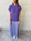 Lilac Pullover Plisse Dress