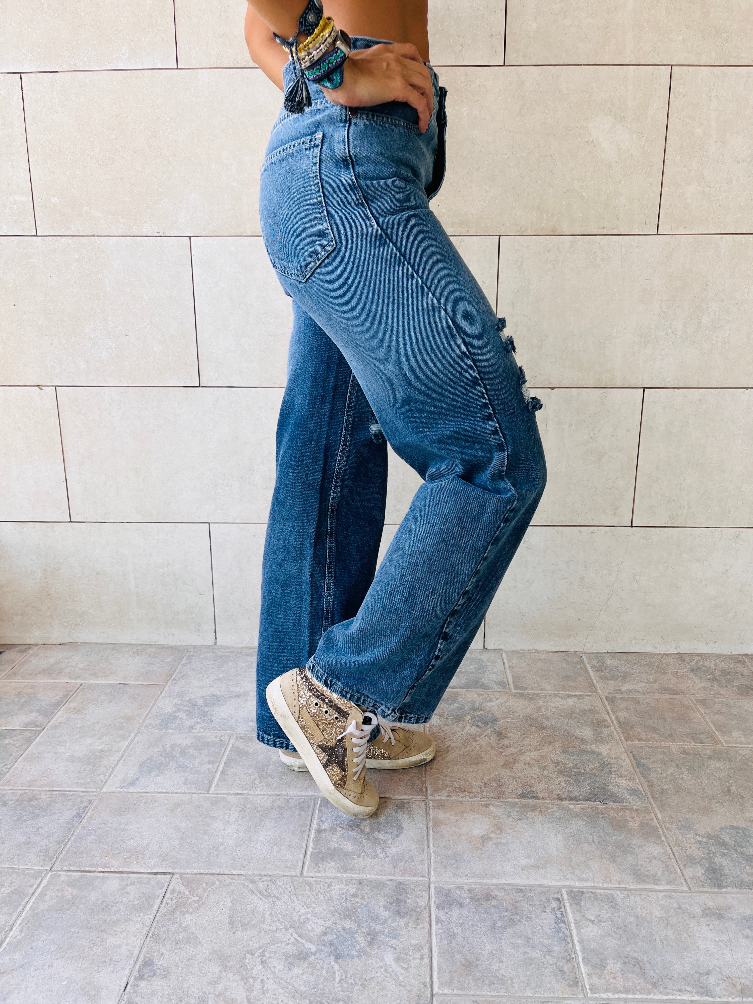 Washed Blue Ombre Jeans