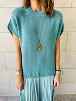 Mint Pullover Plisse Dress