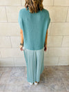 Mint Pullover Plisse Dress