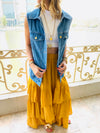 Blue Oversize Denim Vest