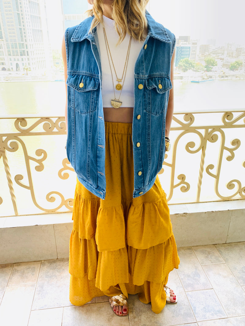 Blue Oversize Denim Vest