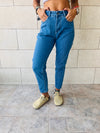 Blue Slim Mom Jeans