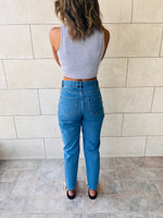Blue Slim Mom Jeans