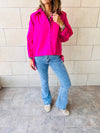 Fuchsia Side Tie Short Shirt