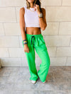 Green Slit Sweat Flare