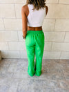 Green Slit Sweat Flare