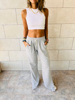 Grey Slit Sweat Flare